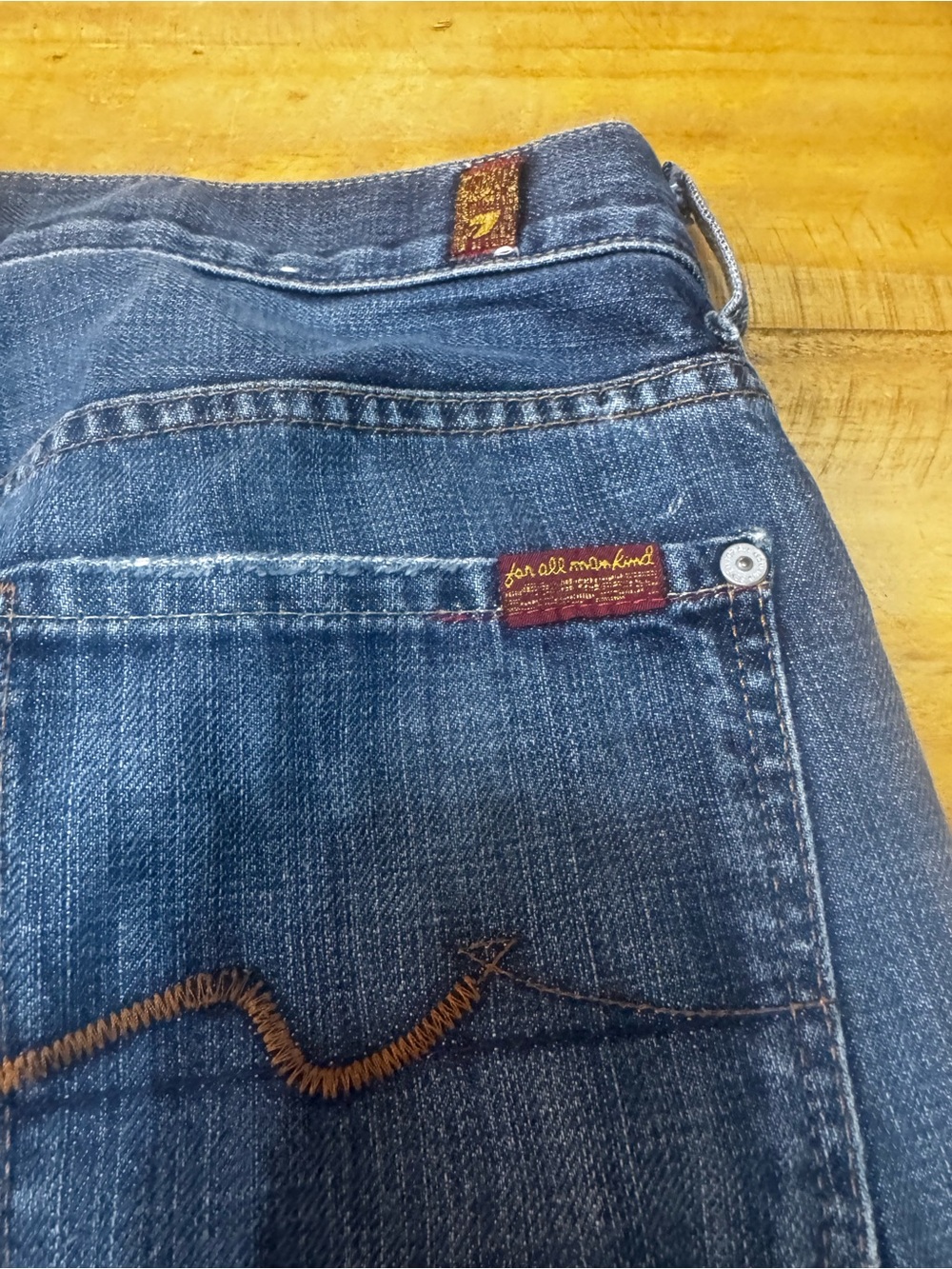 7 For All Mankind Blue Straight Leg Women’s Jeans